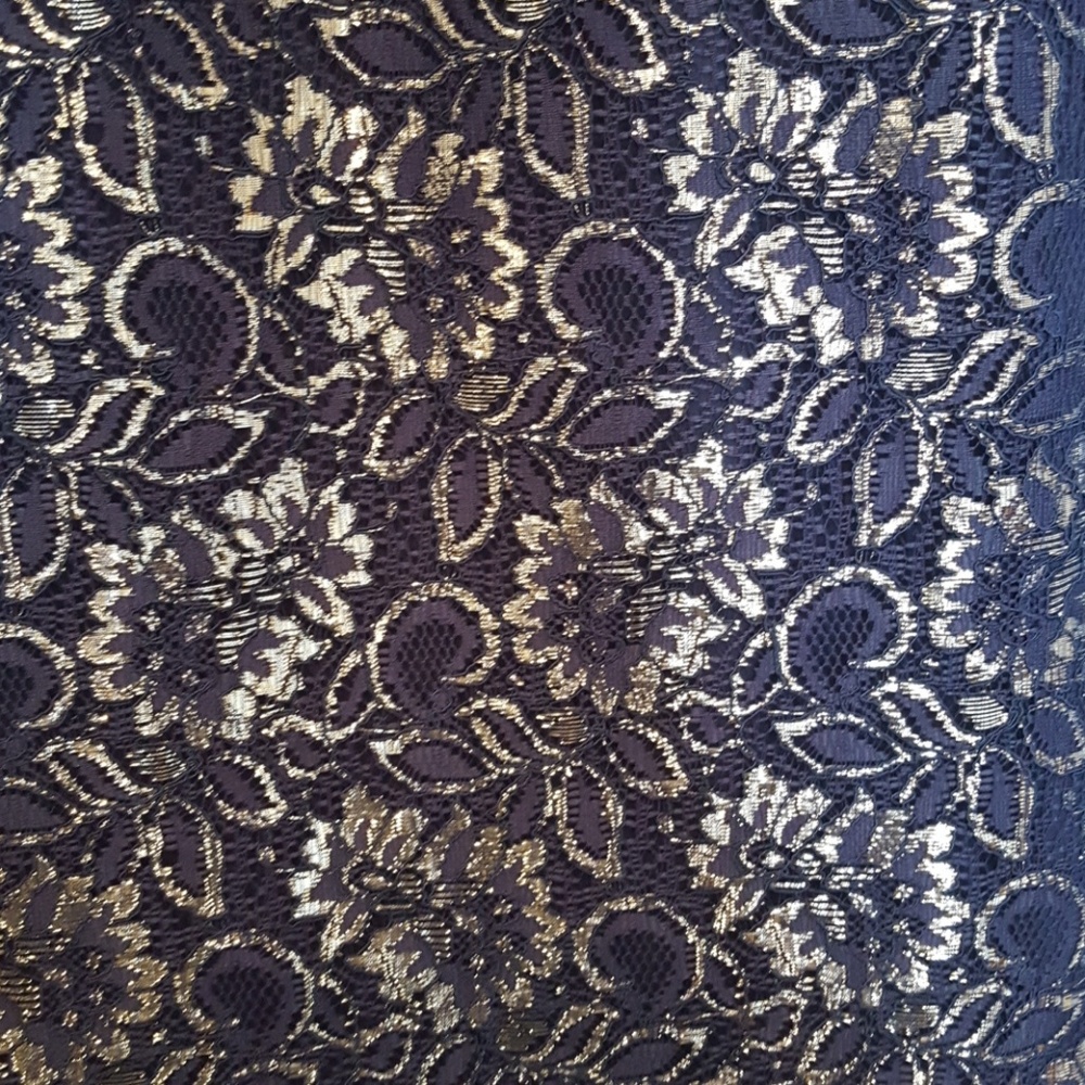 NWT LuLaRoe M Elegant Lucy, navy and silver lace